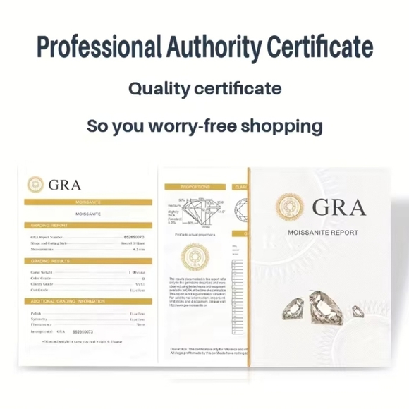 CERTIFIED 3ct 100% REAL MOISSANITE 18kGP 925 NECKLACE VVSI - Picture 10 of 14